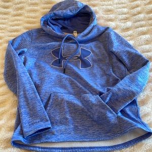 Under Armour Cold Gear Heathered Blue Hoodie - Size M